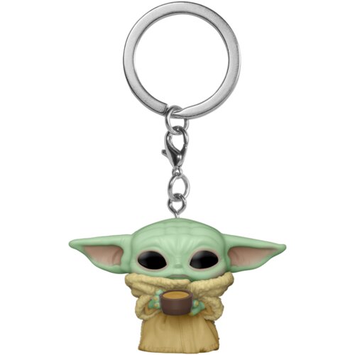 Funko Pocket POP keychain Star Wars The Mandalorian Yoda The Child with Cup Cene