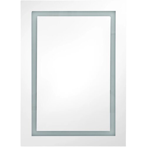  LED kupaonski ormarić s ogledalom boja betona 50 x 14 x 60 cm Slike