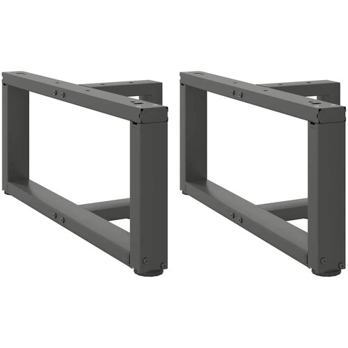  Noge za klub stolić T-oblika 2 kom antracit 70x25x(30-31) cm čelik Cene