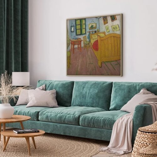  Slika - Vincent Van Gogh – The bedroom 60x60 U prirodnom drvenom okviru Cene
