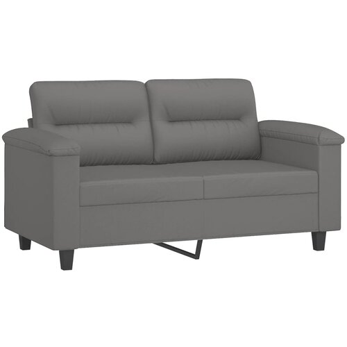  3-dijelni set sofa s jastucima tamnosivi od mikrovlakana Slike