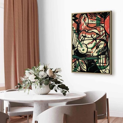  Slika - Franz Marc &amp;ndash; The Birth of the Horse 60x90 U prirodnom drvenom okviru Slike