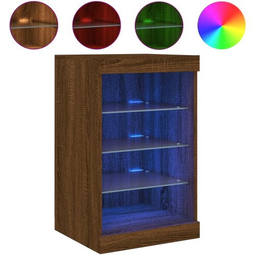 Maison Chic Komoda - Predalnik z LED lučkami rjav hrast 41x37x67 cm, (21721411) Cene
