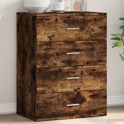  Komoda boja dimljenog hrasta 60x39x80 cm konstruirano drvo Cijene