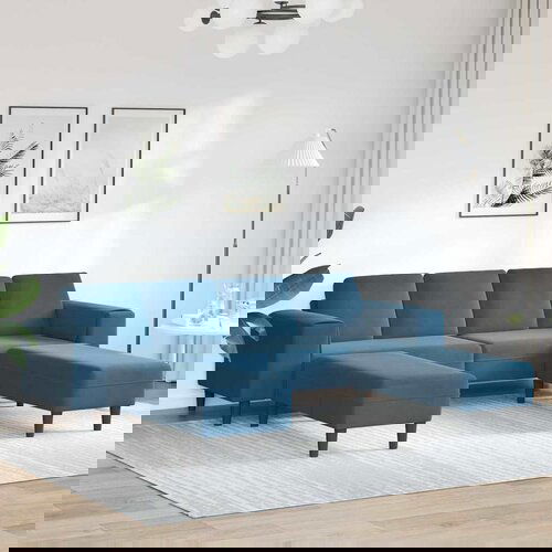 vidaXL Set sofe 3 pcs Plava Baršun Cijene