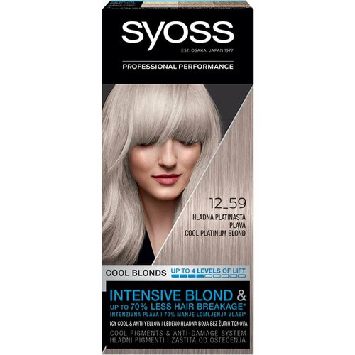 Syoss color 12-59 cool platinum blond farba za kosu Slike
