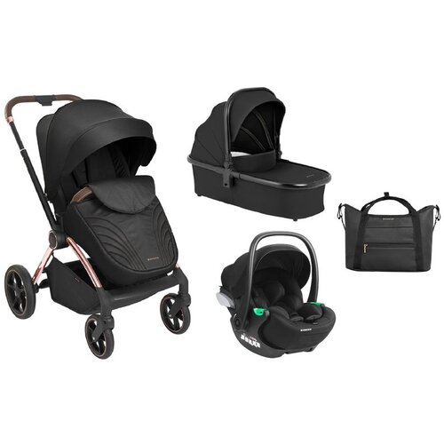 Kikka Boo kolica kara 3in1 premium set sa auto sedištem i-trail i-size i tvrdom korpom black Cene