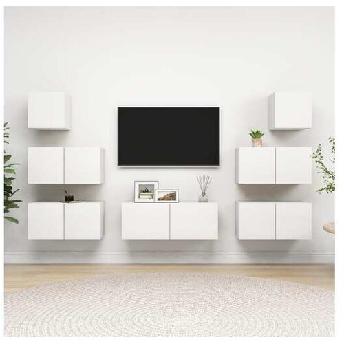  7-dijelni set TV ormarića bijeli od iverice Cijene