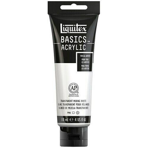 LIQUITEX basics Akrilna boja (Prozirna mije&amp;scaron;ana bijela, 118 ml, Tuba) Slike