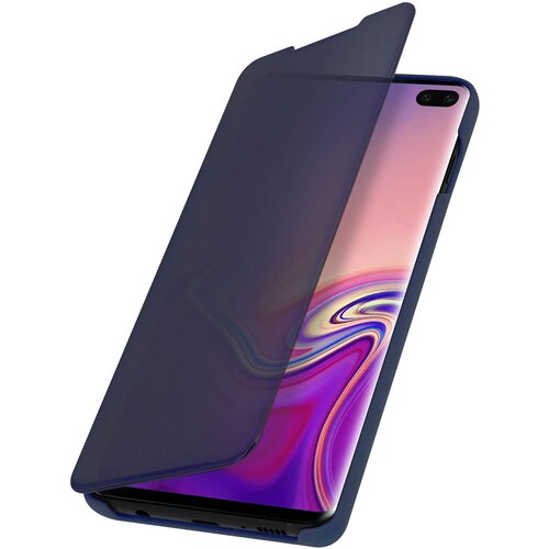 AVIZAR Izjemno tanek zrcalni etui s funkcijo stojala - polnocno modra str. Samsung Galaxy S10 Plus, (20615817) Cene