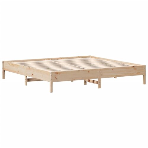VidaXL Posteljni okvir 200x200 cm trdna borovina, (21018269) Slike