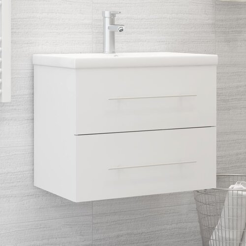 vidaXL Omarica za umivalnik bela 60x38,5x48 cm iverna plošča Cene