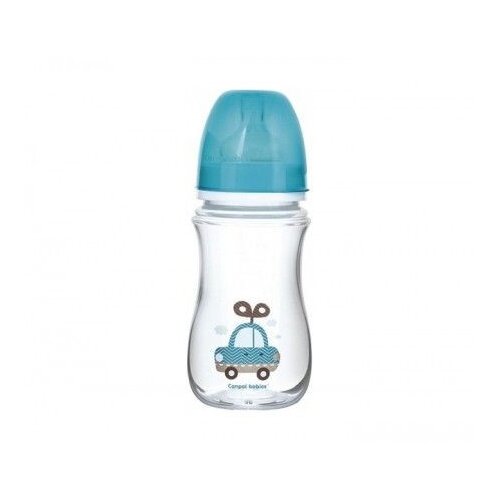 Canpol baby flašica široki vrat, antikolik toys blue car 240ml Slike