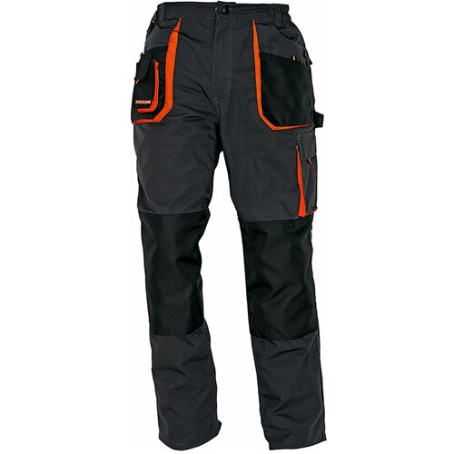 Australian line radne pantalone emerton, 65% poliester, 35% pamuk, crno-narandžaste boje 46 Slike