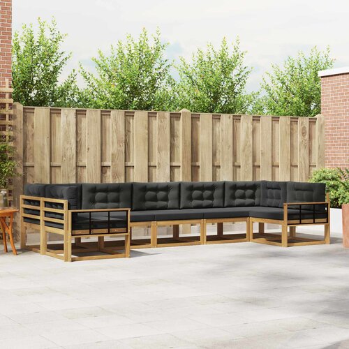  Set vanjskih sofa 7 kom. Bijela i antracit Smeđa 404 x 168,5 x 73 cm Cene