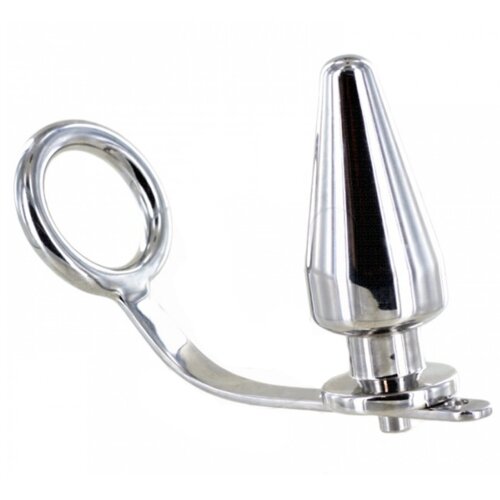 Metal Hard METALHARD COCK RING WITH PLUG ANAL 45 X 45MM Cene