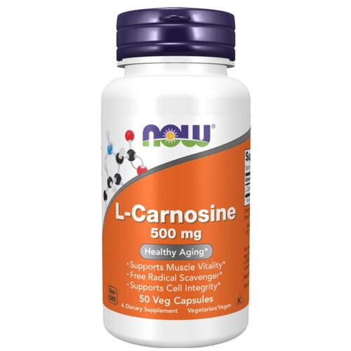 Now Foods L-karnozin NOW, 500 mg (50 kapsul) Slike
