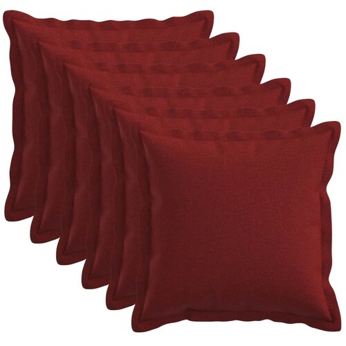 Jastuk s jastukom HOUTEN 6 kom. Vinska crvena Umjetni lan - boja crnog vina 30 x 30 cm 6 Cijene