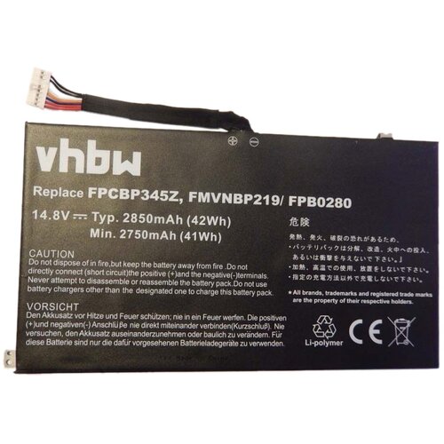 VHBW Baterija za Fujitsu Siemens Lifebook UH572, 2850 mAh Slike