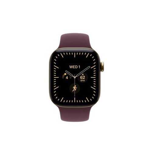 Apple watch series 12 gps + cellular 42mm radiant gold titanium case with burgundy sport band - s/m (MJGJ4WF/A) Cene