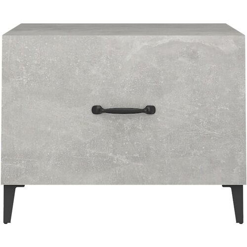  Stolić za kavu s metalnim nogama boja betona 50 x 50 x 40 cm Slike