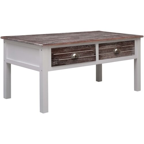  The Living Store Klubska mizica rjava 100x50x45 cm les - Klubska Mizica, (21444097) Slike