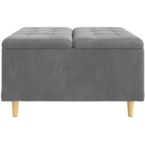  Stolica s dugmadi s jastukom Tamno siva 80 x 80 x 45 cm Bar&amp;scaron;un Slike