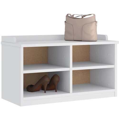 VidaXL Klupa za predsoblje SANDNES 87x40x50 cm od masivne borovine Slike