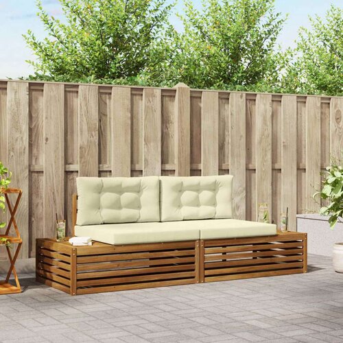  Set vanjskih sofa s jastukom 2 Komad Prirodna i krem Cene