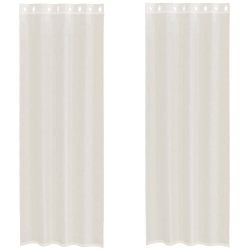 vidaXL Voile zavese z vponkami 2 kosa kremna 140x260 cm, (21827227) Cene