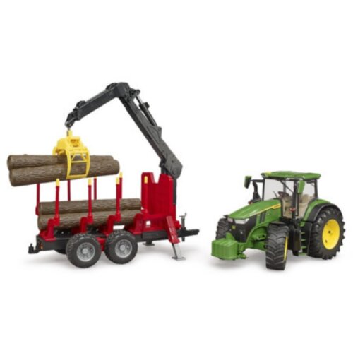 Bruder Traktor John Deere 7R 350 sa prikolicom za drva Cene