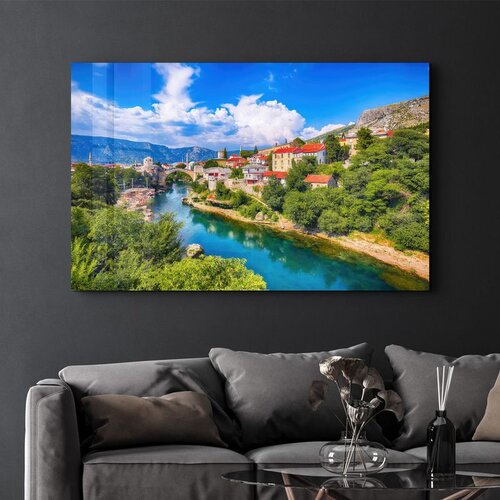 WALLXPERT Dekorativna slika na kaljenom staklu, 35x55cm, Šareno Cene
