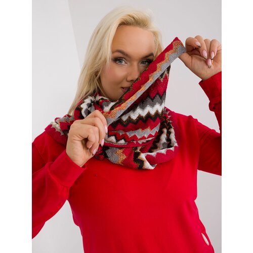 Fashion Hunters Red women's scarf with patterns Slike