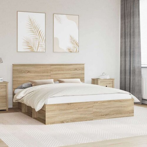  Konstrukcija postelje Sonoma 180 x 200 cm Masivno borovo les, (5000103856) Cene