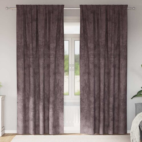  Bar&scaron;unaste zavjese sa zavjesama 2 pcs Smeđa 245 x 140 cm Bar&scaron;un Cene