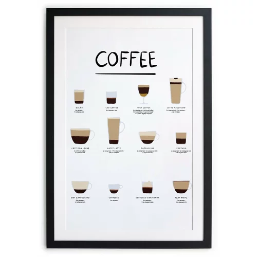 Really Nice Things Stenska slika v okvirju Coffee, 35 x 45 cm
