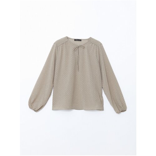 LC Waikiki Tie Collar Textured Women&amp;#039;s Blouse Slike