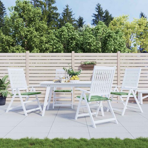  Jastučići za stolice 4 pcs Zelena i bijela 50 x 50 x 4 cm Slike