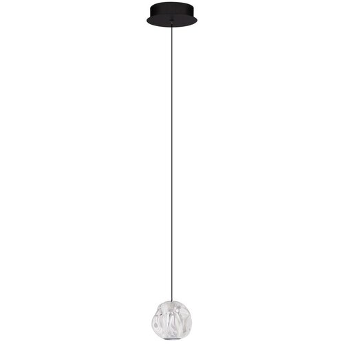 Nova Luce Mat črna kovinska LED zatemnitvena viseča svetilka s senčilom iz akrilnega stekla &oslash; 10 cm Ifos &ndash; Cene