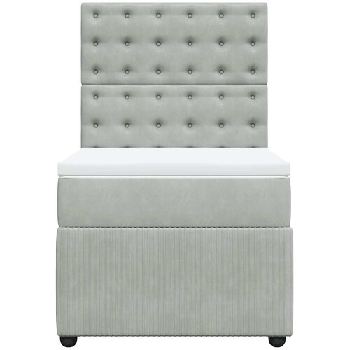 Box spring krevet s madracem svjetlosivi 90x190 cm bar&amp;scaron;unasti Slike