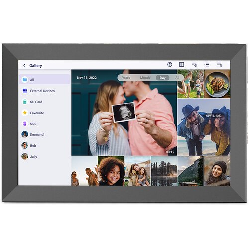 PRIXTON Digitalni fotoalbum Prado XL Full HD z WiFi in mobilno aplikacijo, 15,6-palčni zaslon na dotik, 1 GB RAM / 32 GB pomnilnika Flash, črna barv, (5000147151) Cene