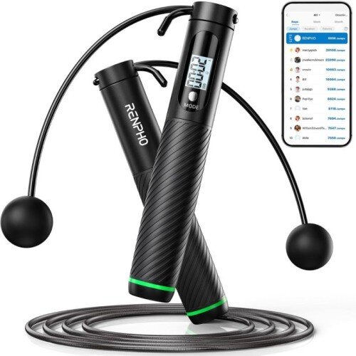 RENPHO brezžična preskakovalna vrvica z nasadkom Smart Jump Rope, PEU-Q008-BK Cene