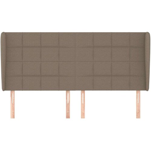  Uzglavlje s u&amp;scaron;ima smeđesivi 203x23x118/128 cm od tkanine Slike