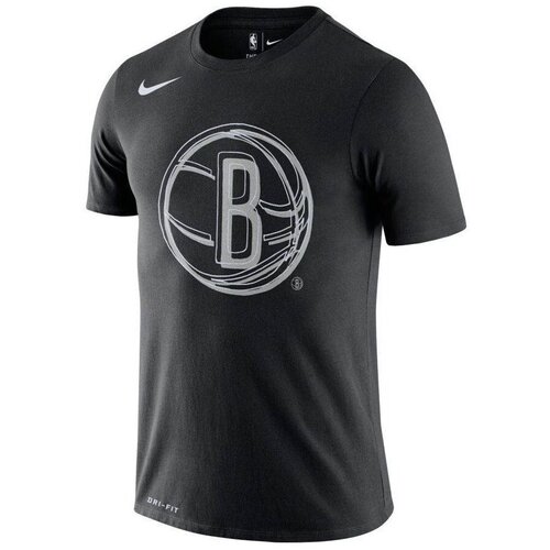 Nike Majice s kratkimi rokavi Nba Brooklyn Nets Logo Drifit Črna Cene