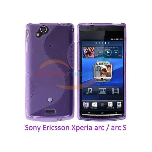  Gumijasti / gel etui S-Line za Sony Ericsson Xperia arc / Xperia arc S - vijolični