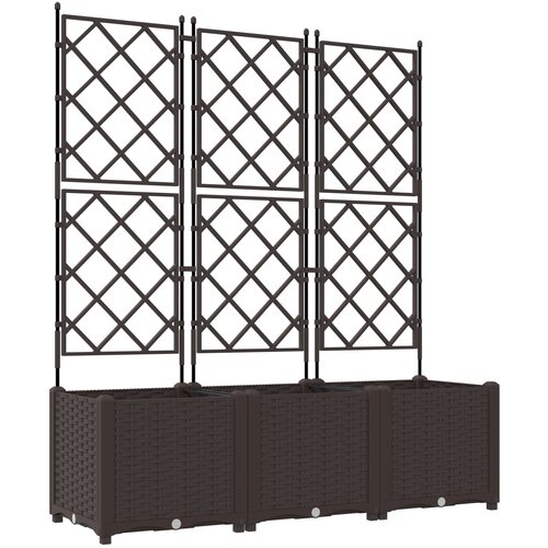 vidaXL Vrtna saksija s rampom 3 kom Smeđa 120x40x143 cm Cijene