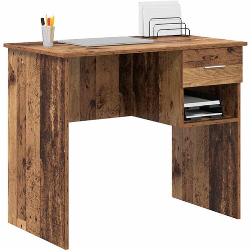  Stol s ladicama Staro drvo 90 x 49 x 75 cm Konstruirano drvo Slike