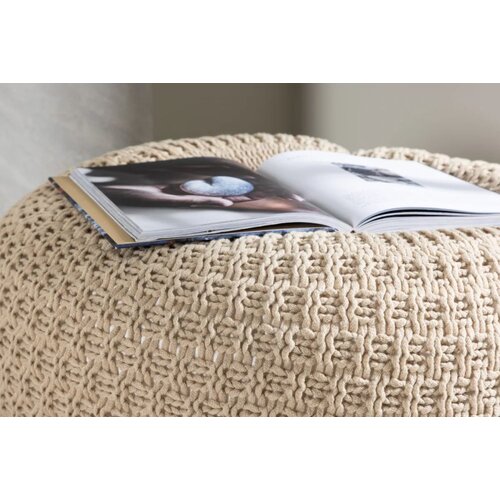 Venture Home okrugli puf Sam ⌀45 cm, bež Slike