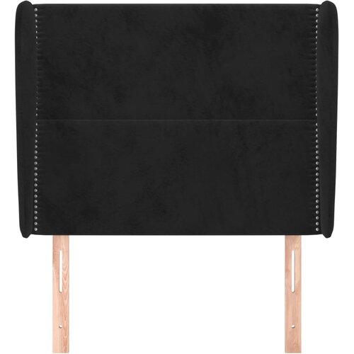  Uzglavlje s u&amp;scaron;ima crno 103x23x118/128 cm bar&amp;scaron;unasto Slike