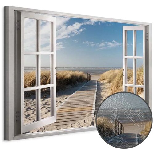  Slika - Window: View of the Beach 120x80 Premium Print Cene